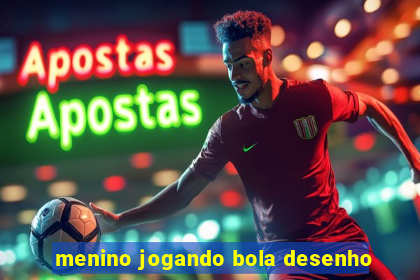 menino jogando bola desenho