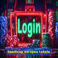 handicap europeu tabela