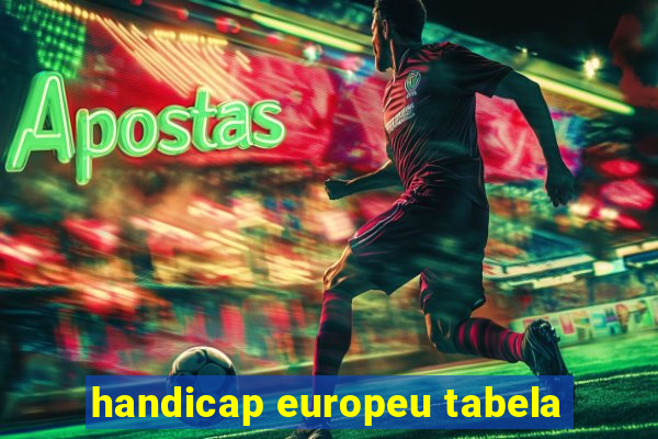 handicap europeu tabela