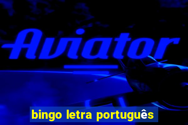 bingo letra português