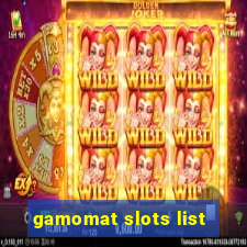 gamomat slots list