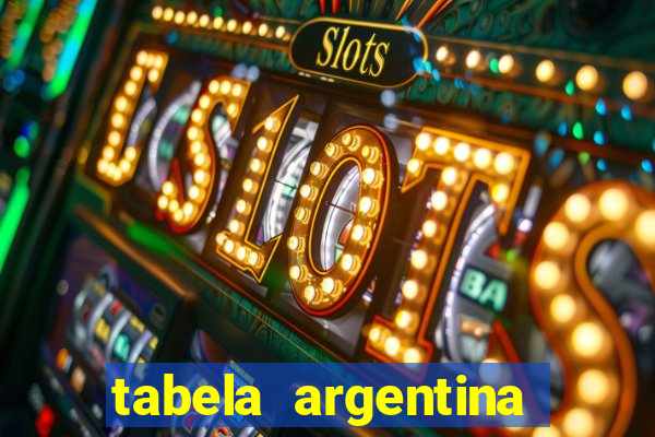 tabela argentina torneo betano