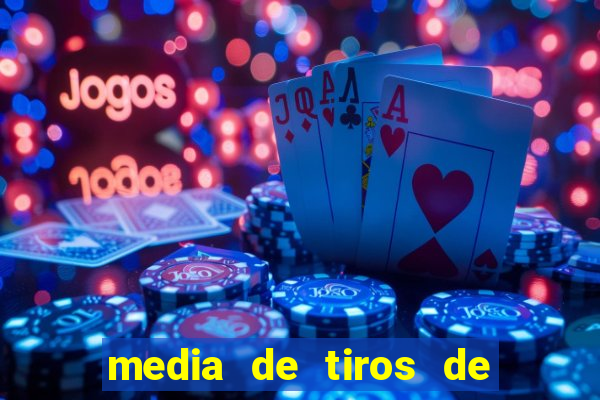 media de tiros de meta por jogo