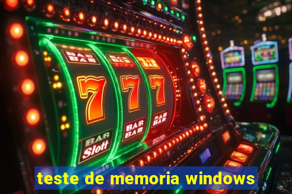 teste de memoria windows