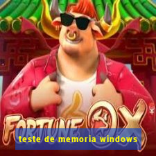 teste de memoria windows