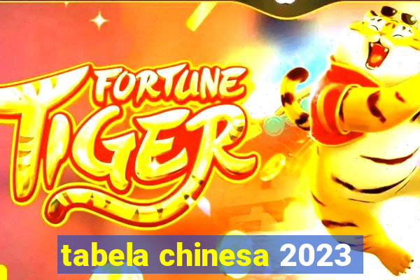 tabela chinesa 2023