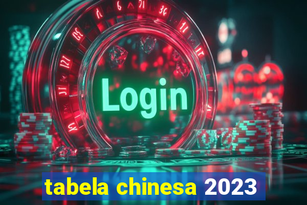 tabela chinesa 2023