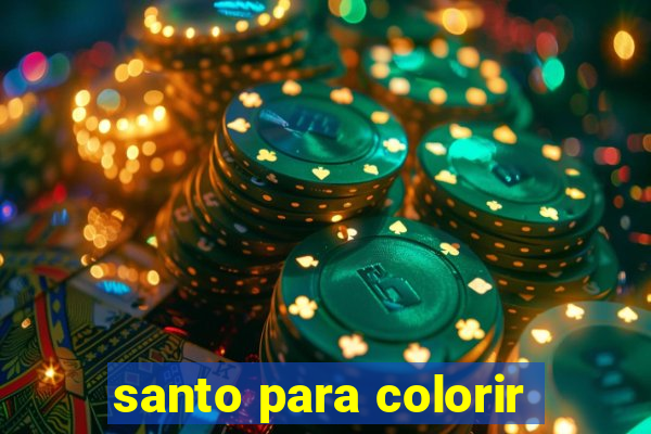 santo para colorir