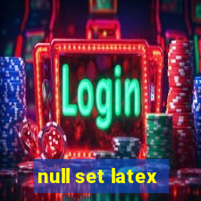 null set latex