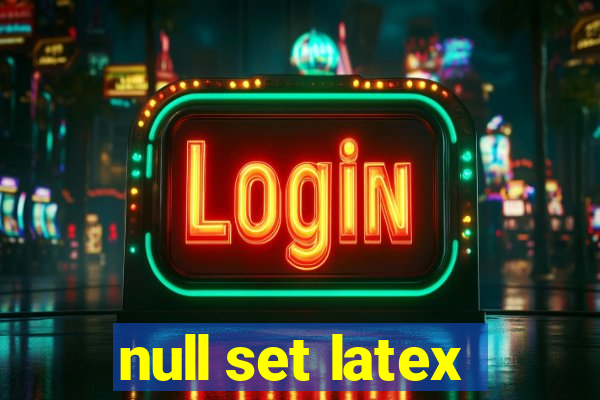 null set latex