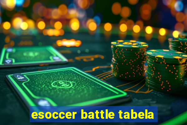 esoccer battle tabela