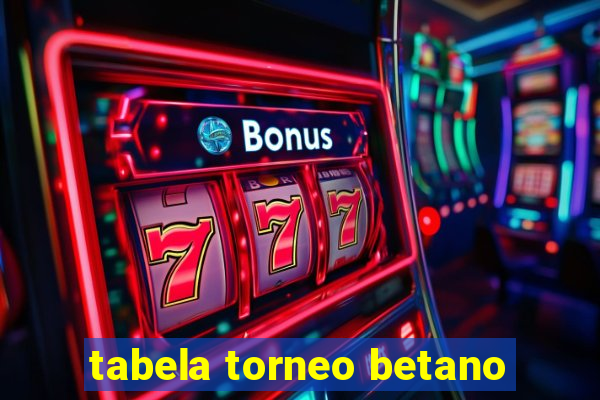 tabela torneo betano