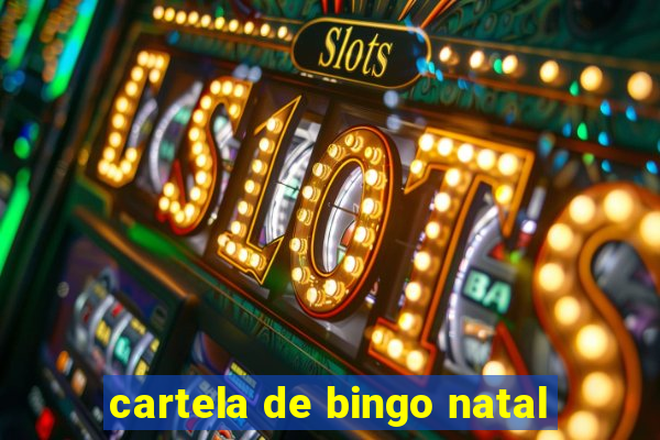 cartela de bingo natal