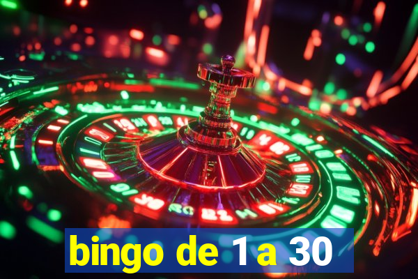 bingo de 1 a 30