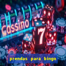 prendas para bingo de natal