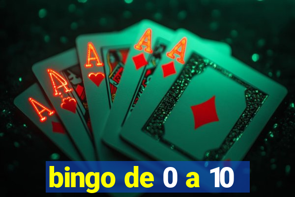 bingo de 0 a 10