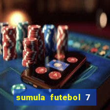 sumula futebol 7 society excel