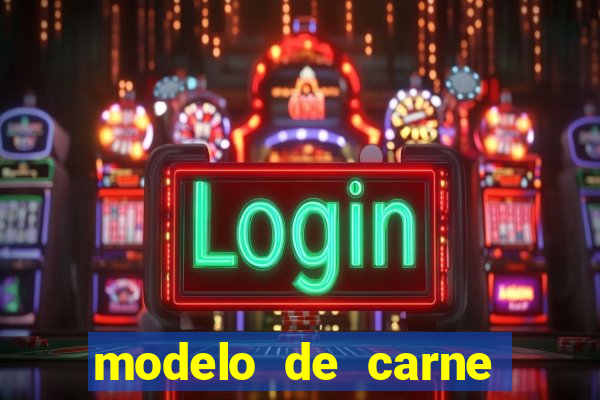 modelo de carne para pagamento