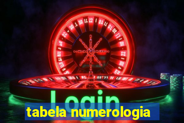 tabela numerologia