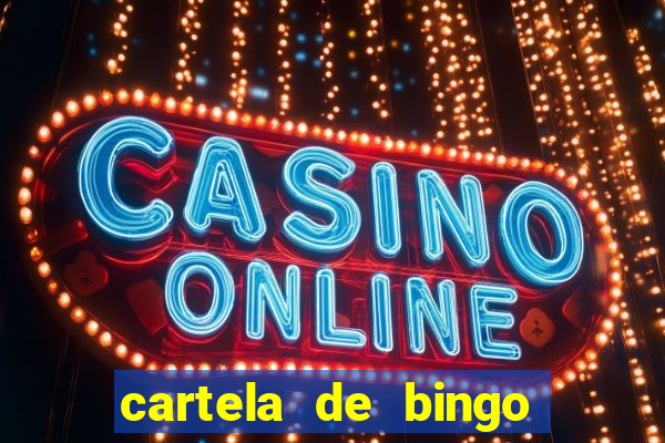 cartela de bingo vazia para imprimir