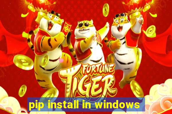 pip install in windows