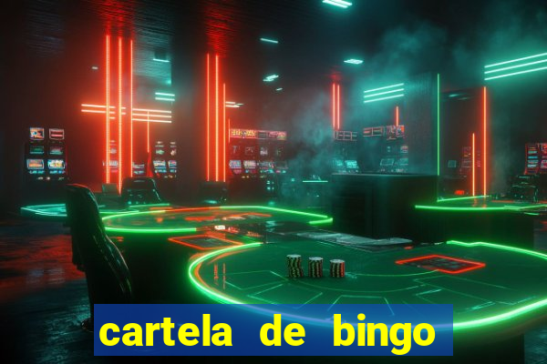 cartela de bingo pra imprimir