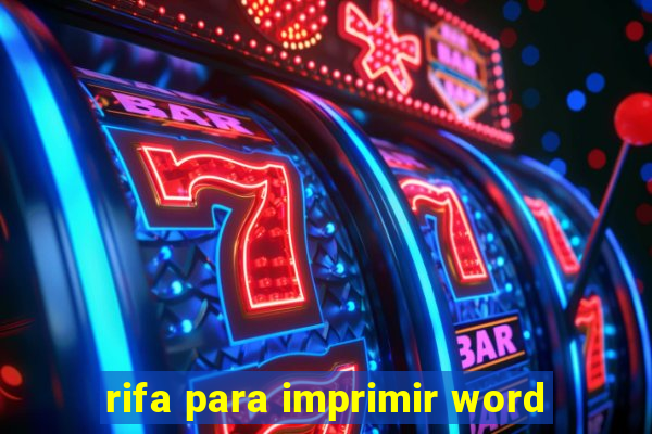 rifa para imprimir word