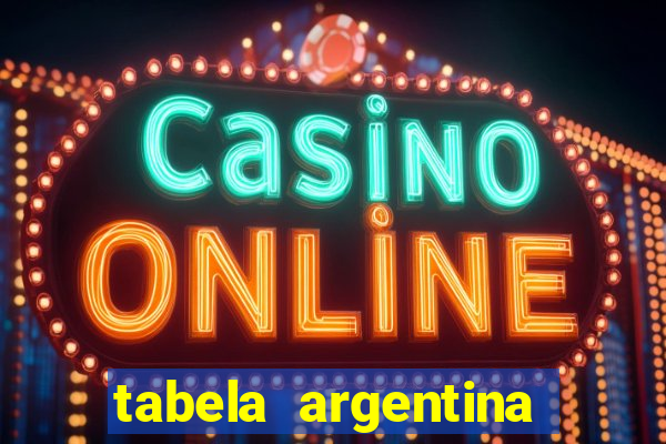 tabela argentina torneo betano