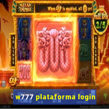 w777 plataforma login