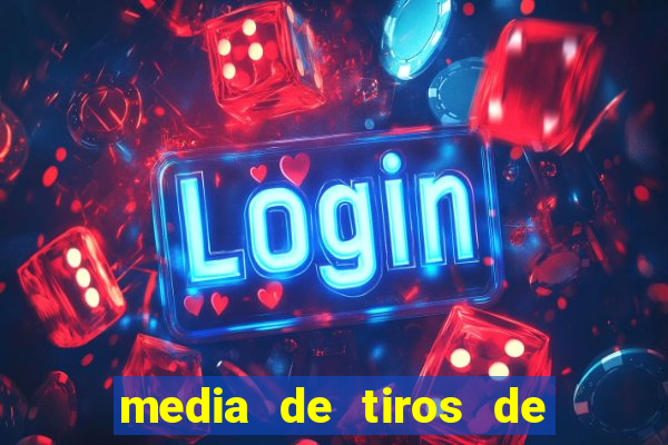 media de tiros de meta por jogo