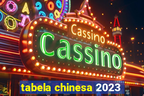 tabela chinesa 2023