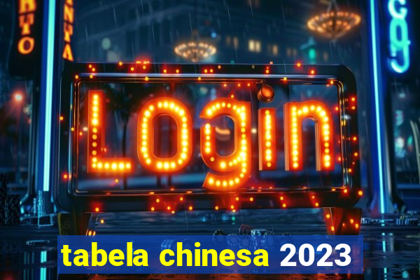 tabela chinesa 2023