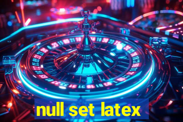 null set latex