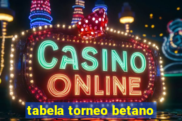 tabela torneo betano