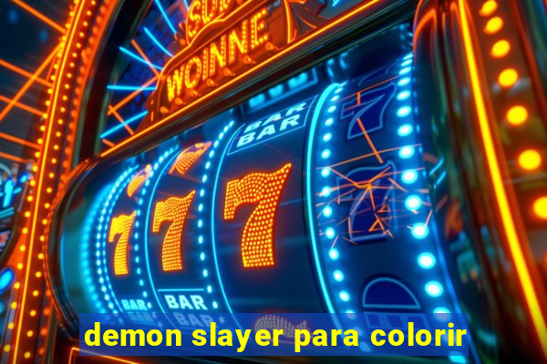 demon slayer para colorir