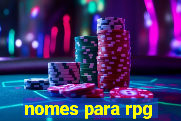 nomes para rpg