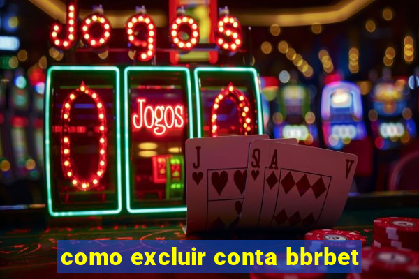 como excluir conta bbrbet