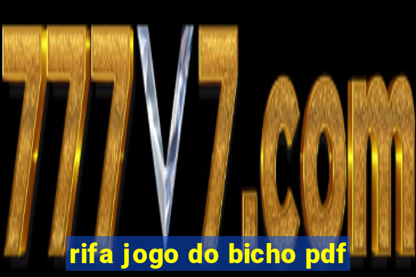 rifa jogo do bicho pdf