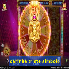 carinha triste simbolo