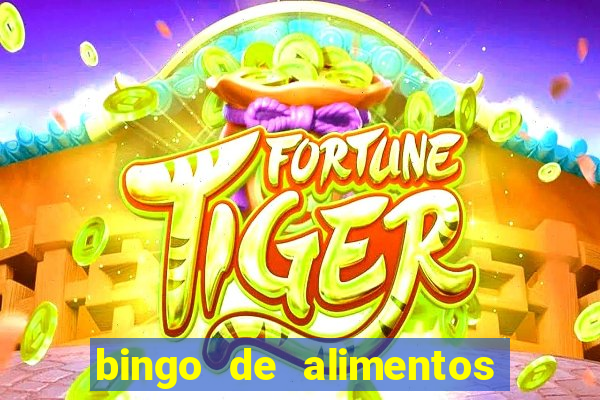bingo de alimentos saludables para imprimir